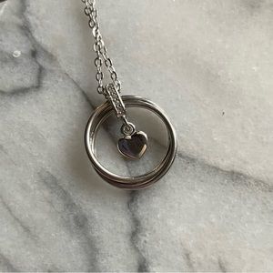 💕 Sterling Silver Necklace With CZ and Heart 💕